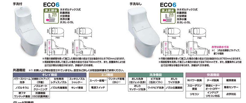 LIXIL マンションリフォーム用 アメージュ シャワートイレ 床上排水 155タイプ